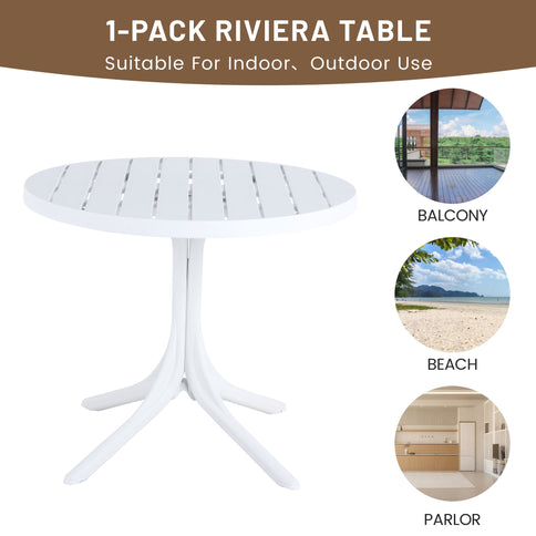 Round Table - White