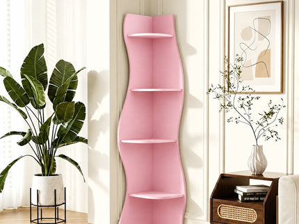 5 Tier S - Shaped Corner Shelf For Living Room