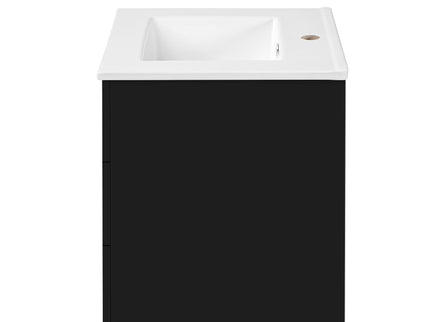 Wall Mounted Floating Cabinet With Side Cabinet Combo, Rectangular Ceramic Sink Vanity