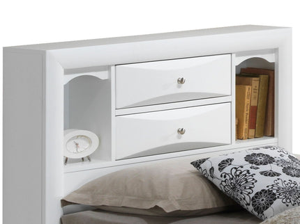 Modern Design Storage Bed With Bookcase Headboard