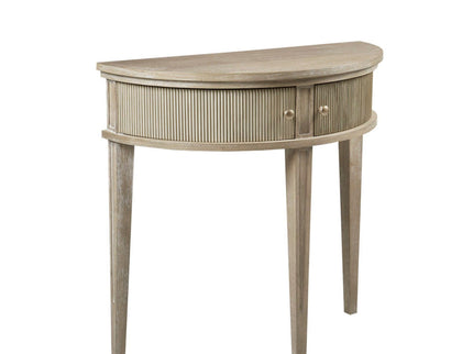 Vintage Inspired Storage Console Table With Fluted Doors