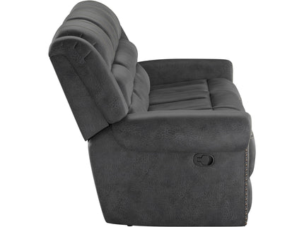 Reclining Sofa - Gray - Faux Leather