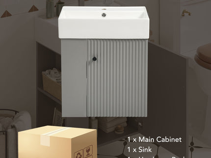 Modern Floating Bathroom Vanity With Ceramic Basin Perfect For Small Bathrooms