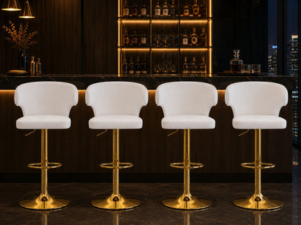 Adjustable Swivel Bar Chair With High Back Support