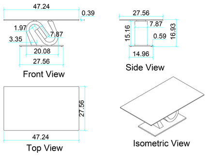 Chase - End Table Contemporary Design