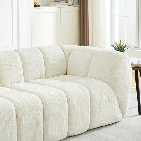Quilted Cloud Sofa, Three-Seater - Beige