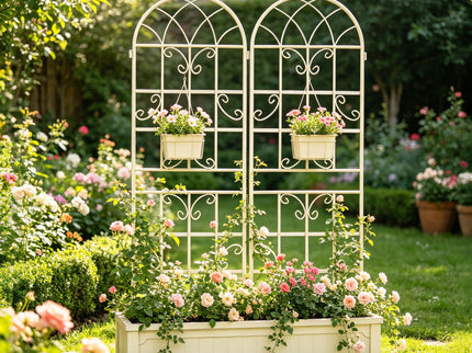 Metal Garden Rustproof Trellis For Climbing Plants Outdoor Flower Support