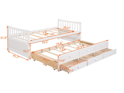 Twin Size Daybed With Trundle And Drawers