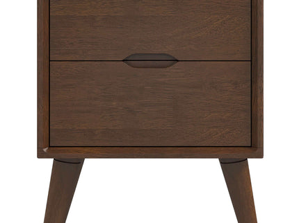 Alexandra - Night Stand With 2 Drawers - Walnut Brown