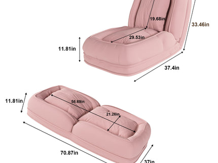 Upholstered Foldable Lazy Sofa Bed For Adults And Pets