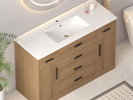 Bathroom Vanity With Abundant Storage 2 Soft Close Doors And 6 Drawers