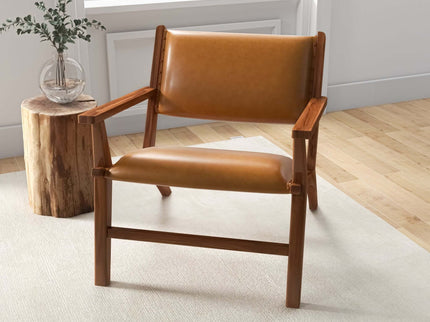 Hendrix - Antique Arm Chair - Brown / Rustic / Tan