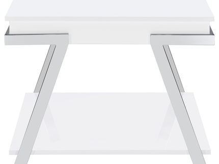 Briana - 2 Piece Coffee And End Table Set With Lift Top Legs - Gloss White