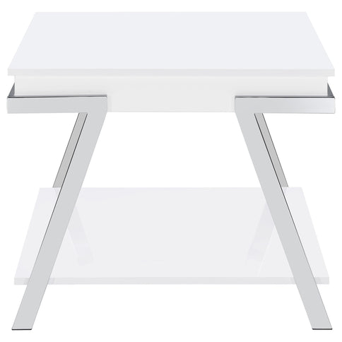 Briana - 2 Piece Coffee And End Table Set With Lift Top Legs - Gloss White