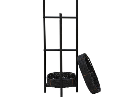 Modern 3 Tier Handwoven Side Table With Oval Organizer