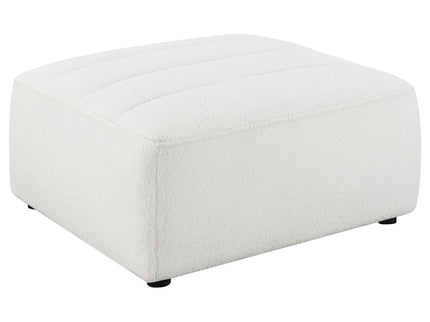Sunny - Square Upholstered Ottoman - Ivory