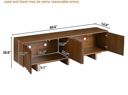 Retro Style TV Stand With Wavy Door