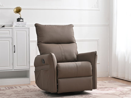 360° Modern Small Rocking Swivel Recliner Chair With Side Pocket