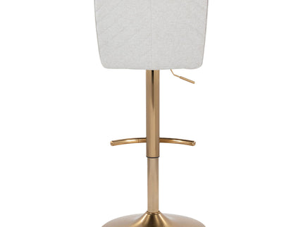 Henry - Contemporary Adjustable Barstool With Swivel With Rounded T Footrest (Set of 2)