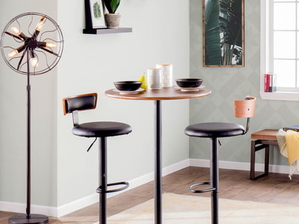 Pebble - Mid Century Modern Table Adjusts From Dining To Bar