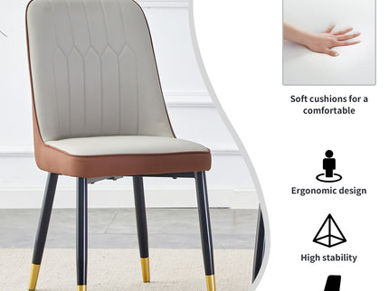 Modern Dining Chair With Metal Leg