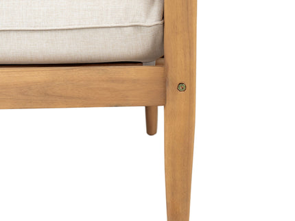 Terassi - Outdoor Lounge Chair (Set of 2) With Cushions - Beige / Light Teak
