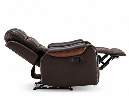 Heated Massage Recliner With Remote Control - Brown