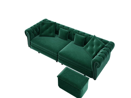 3 In 1 Pull Out Convertible Sleeper Sofa Bed, King Size, Chaise Lounge