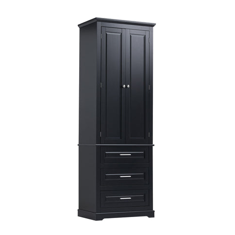 Tall Storage Cabinet With 3 Drawers For Bathroom