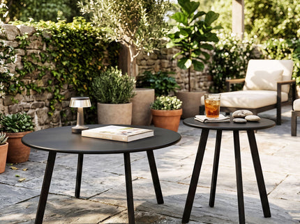 Round Nesting Coffee Table (Set of 2) - Black