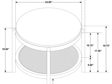 Benson - Round Table With Storage Shelf