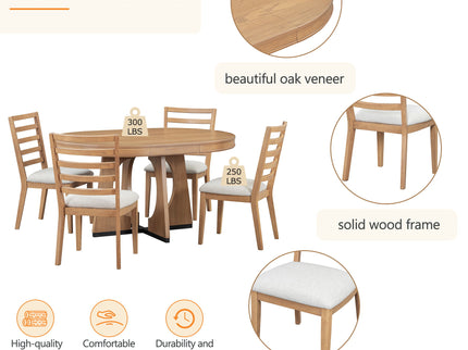 Round Dining Table Set For 4 With Chairs