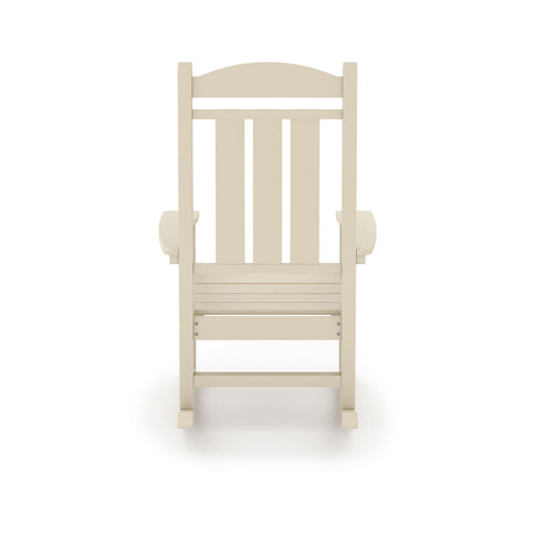Traditional Porch Rocker Classic HDPE Poly Lumber For Porch, Patio, And Garden Comfort