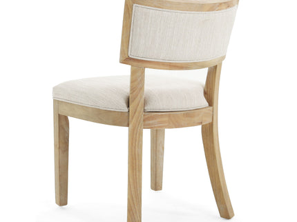 Farmhouse Style Fabric Upholstered Side Dining Chair Set