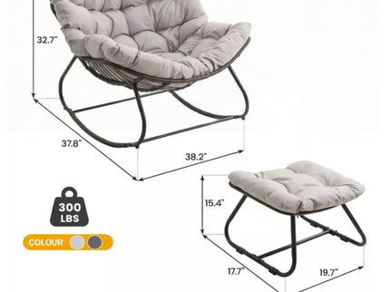 Egg Rocking Chair With Ottoman