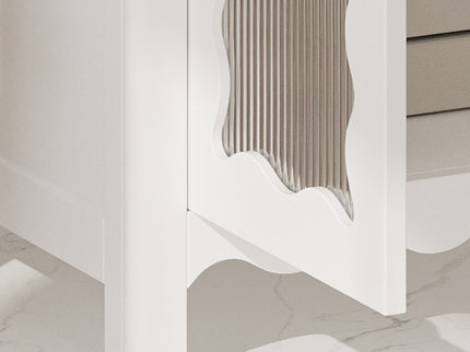 Modern Bathroom Vanity With Tempered Glass Doors