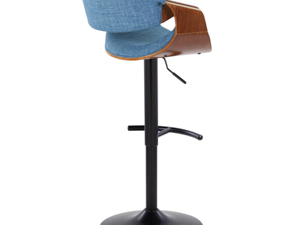Curvo - Mid Century Modern Adjustable Barstool With Swivel & Rounded T Footrest (Set of 2)