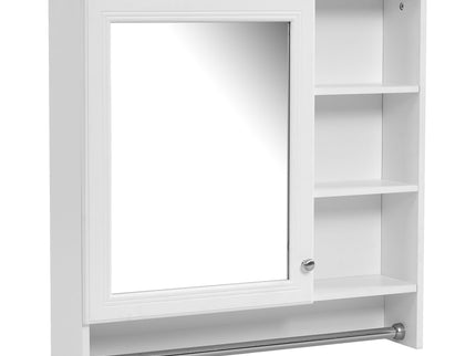 Wall Mount 2 In 1 Mirror Cabinet With Adjustable Shelf, Soft-Closing Hinges