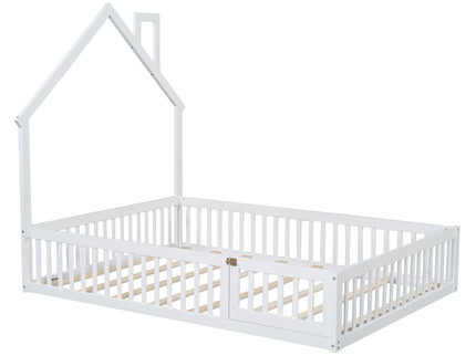 House Platform Bed With Guardrail