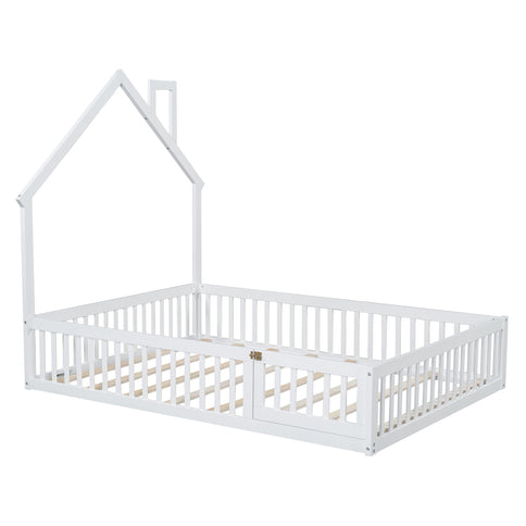 House Platform Bed With Guardrail