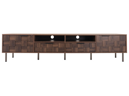 TV Stand With 2 Drawers, Media Console Table, Storage Cabinet With Cable Management