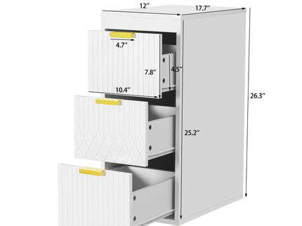 Wall Mounted Floating Cabinet With Side Cabinet Combo, Rectangular Ceramic Sink Vanity