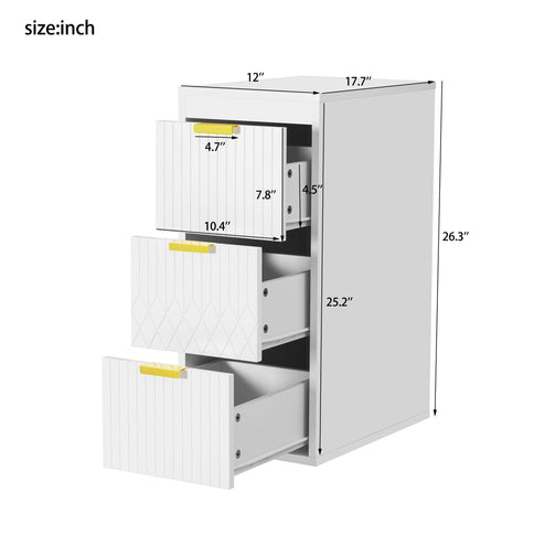 Wall Mounted Floating Cabinet With Side Cabinet Combo, Rectangular Ceramic Sink Vanity