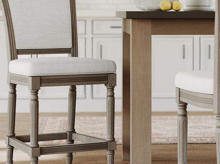 Stool With Upholstered Seat And Back