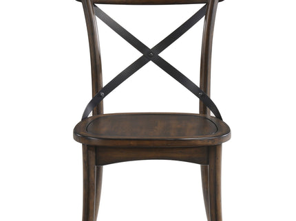 Kaelyn - Metal Side Chair (Set of 2) - Dark Oak