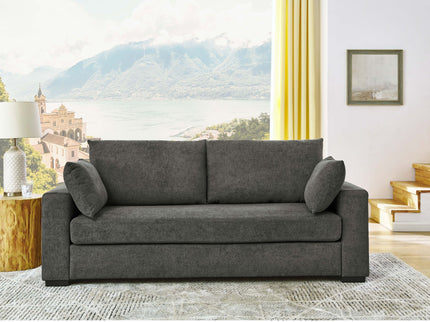 Upholstered Sofa With Toss Pillows - Dark Gray