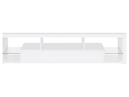 Lance - 2 Drawer TV Stand With Shelves - Gloss White
