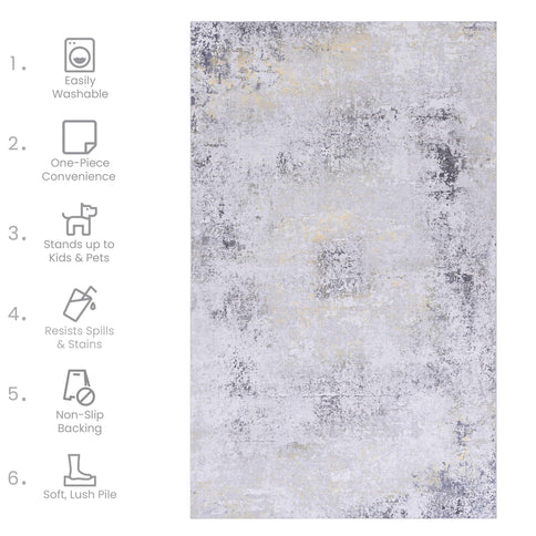Maval - Stunning Washable Runner Rug