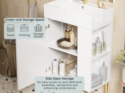 Bathroom Vanity, Combo Cabinet, Bathroom Storage Cabinet, Single Ceramic Sink