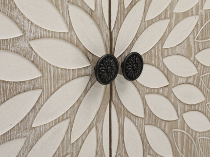 Modern Storage Cabinet With 4 Doors & Adjustable Shelves